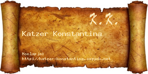 Katzer Konstantina névjegykártya